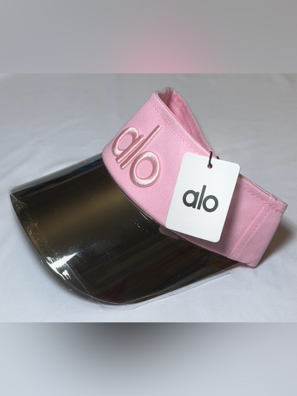 ALO Yoga Light Baby Pink Visor with Tinted Shield